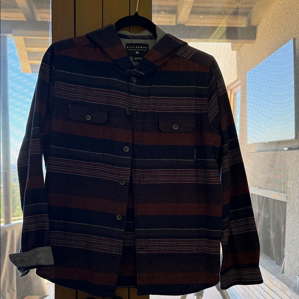 Billabong Flannel Jacket - Black and Brown